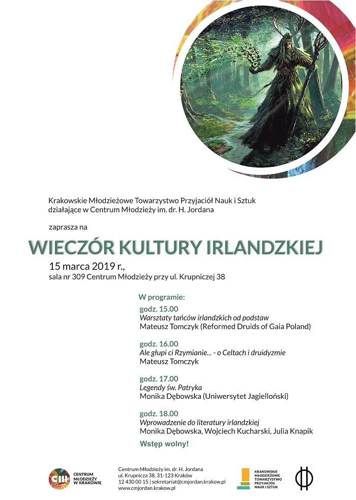 Wieczór Kultury Irlandzkiej, afisz